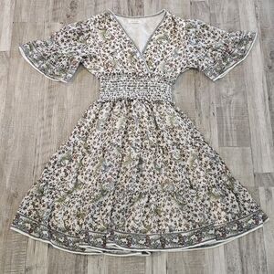 Max Studio Womens Flowey Floral Dress Size Small/Meduim See Measurments In Photo